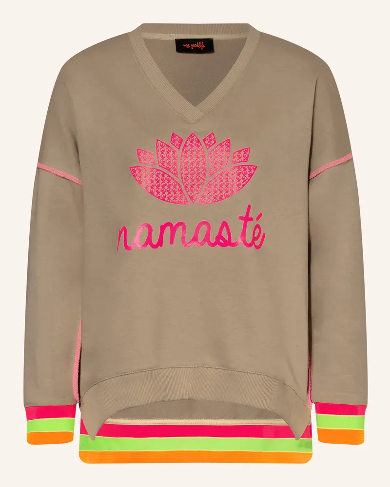 Miss Goodlife Oversized-Sweatshirt beige Camel
