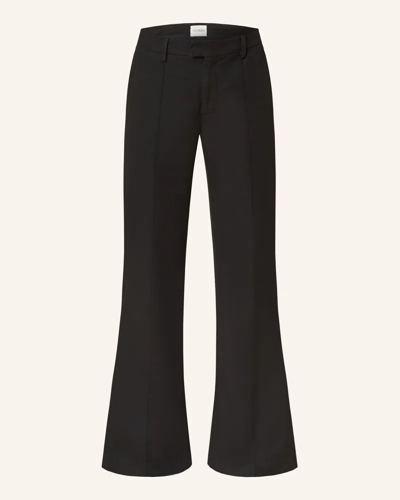 Closed Bootcut-Hose DENAIR mit Leinen Schwarz