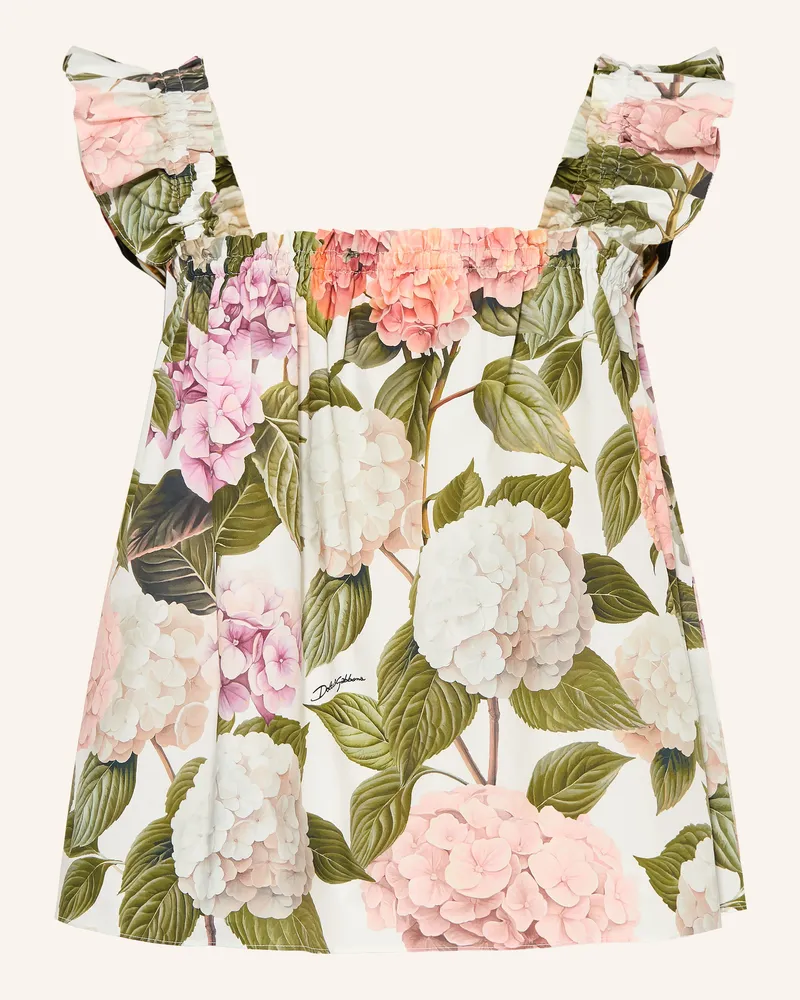 Dolce & Gabbana Blusentop Mit Rüschen weiss Weiss