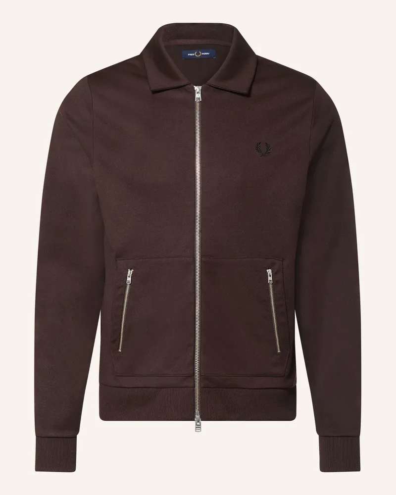 Fred Perry Trainingsjacke Mit Galonstreifen braun Dunkelbraun