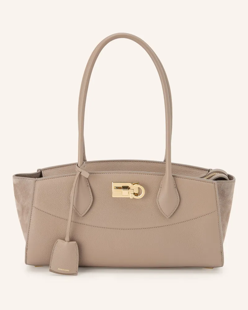 Ferragamo Handtasche The New Studio Soft beige Taupe