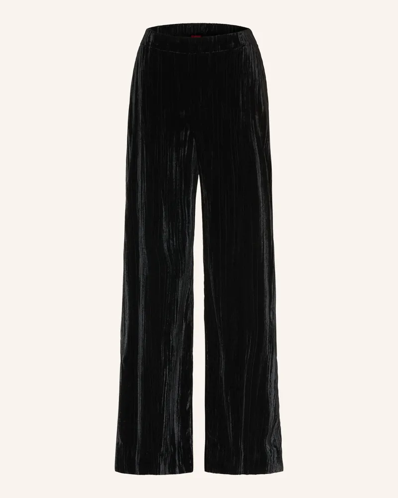 HUGO BOSS Marlenehose Haseli Aus Samt schwarz Schwarz