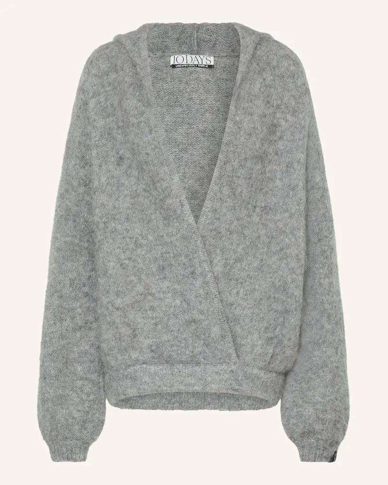 10Days Strick-Hoodie Mit Alpaka grau Grau