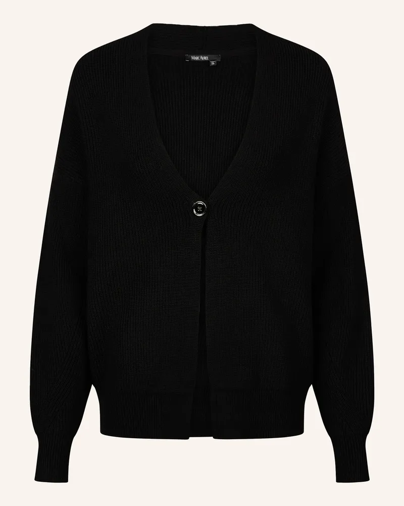 MARC AUREL Strickjacke schwarz Schwarz