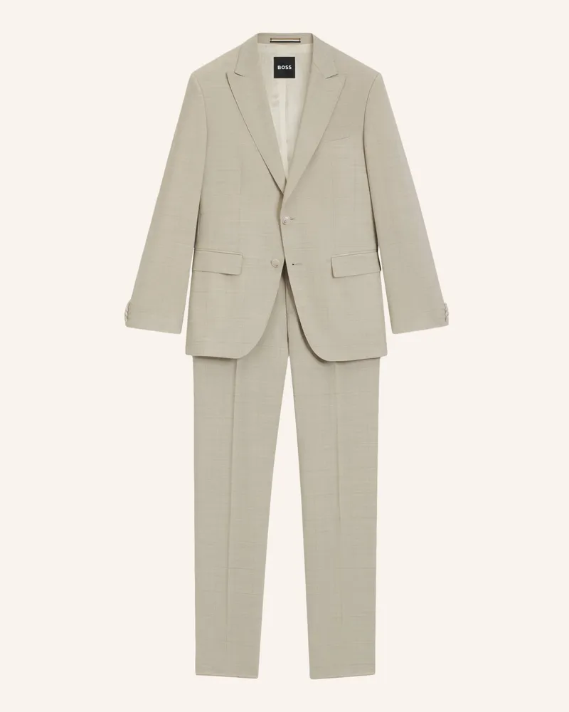 HUGO BOSS Business Anzug H-HUGE-2PCS-PEAK-253 Slim Fit Weiss