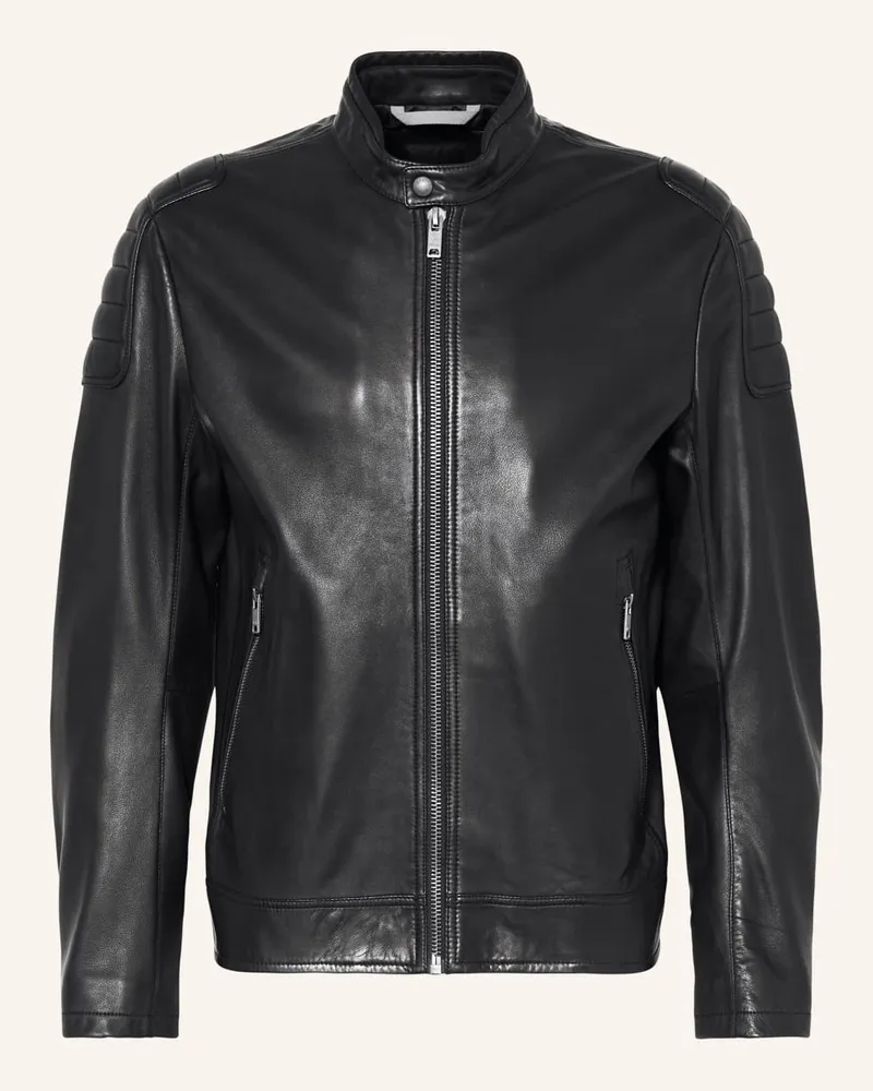 HUGO BOSS Lederjacke JOMOTO Schwarz