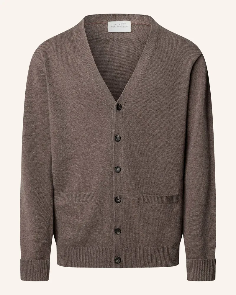 Hackett Strickjacken Cardigan Sr Jersey Knit Cardi braun Taupe