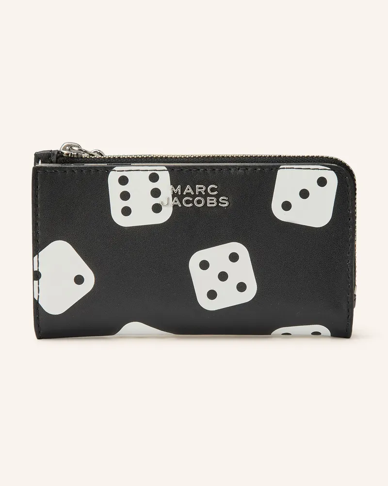 Marc Jacobs Geldbörse The Medium Flat Wallet Dice Mit Münzfach schwarz Schwarz