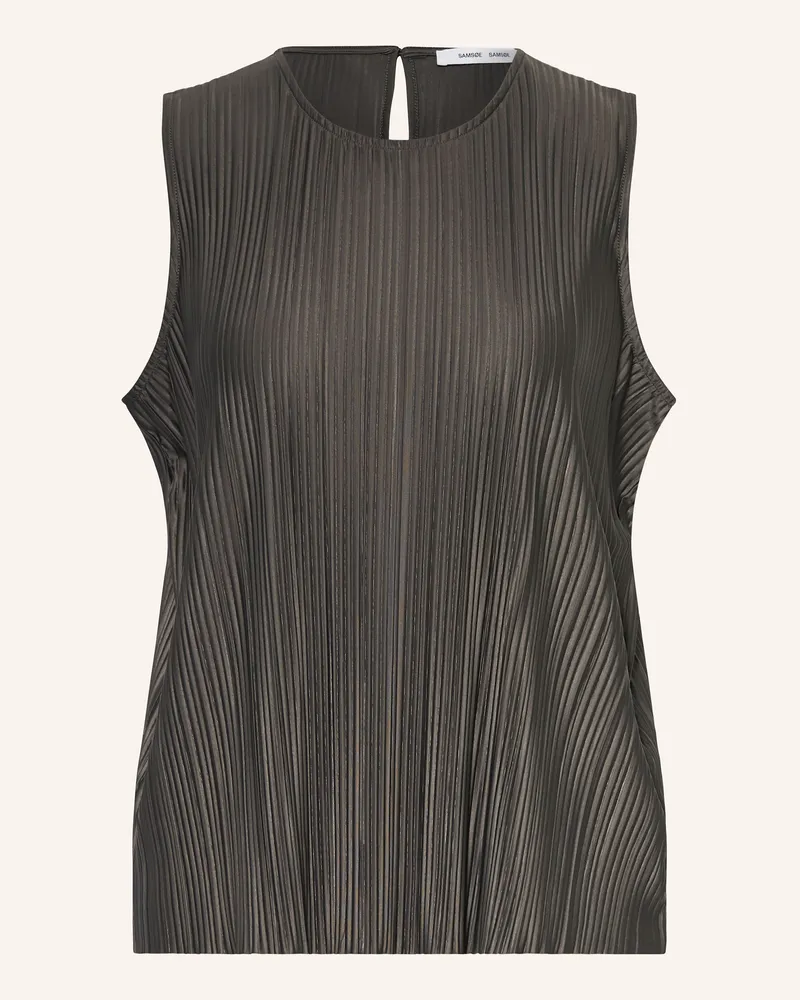 Samsøe & Samsøe Plisseetop SAUMA Khaki