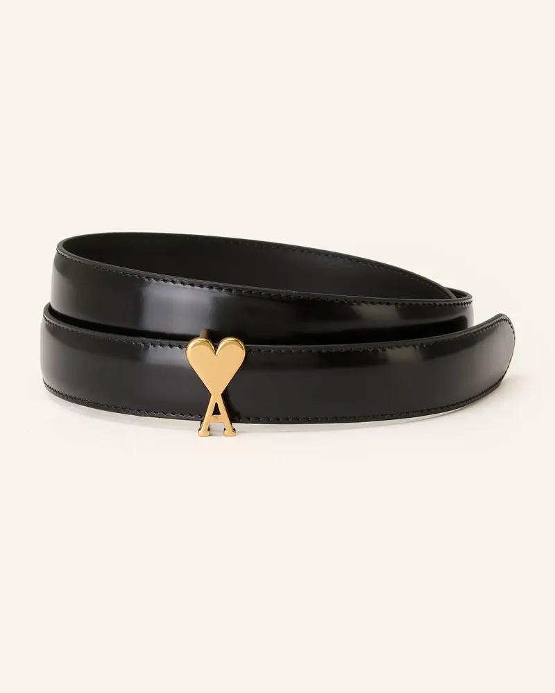 AMI Paris Ledergürtel Schwarz