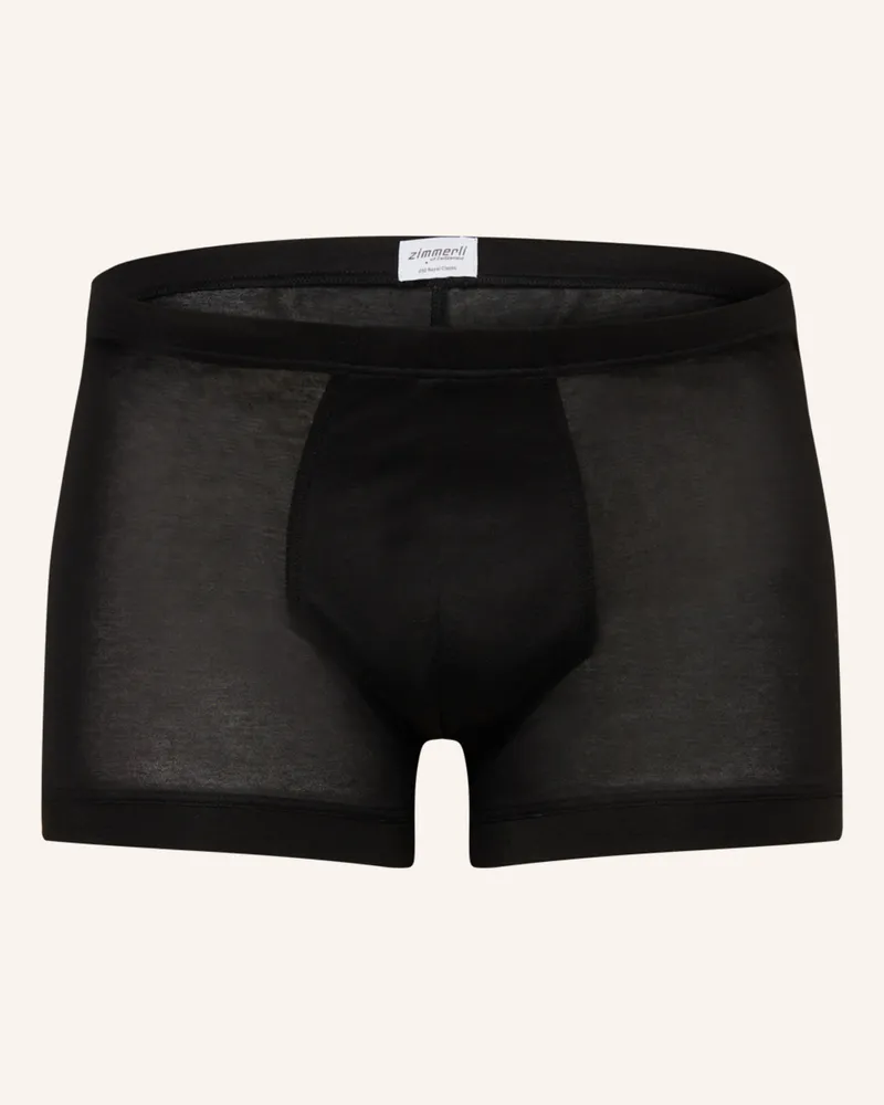 Zimmerli Boxershorts Royal Classic schwarz Schwarz