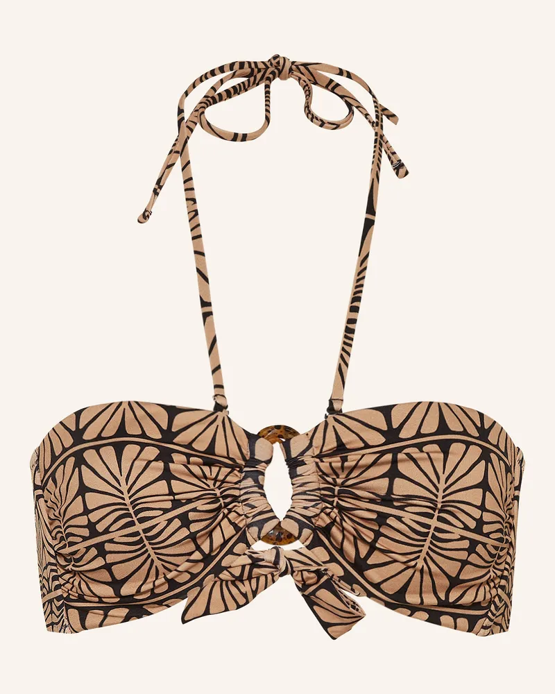 watercult Bandeau-Bikini-Top ARTISAN VIBE Hellbraun