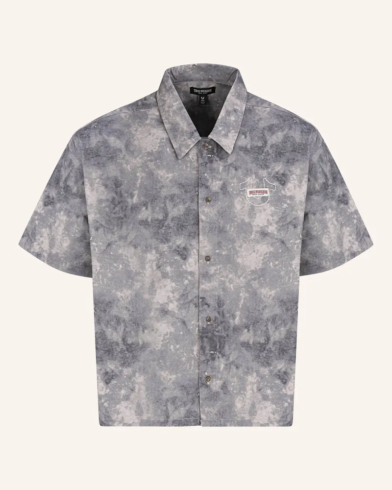 True Religion Kurzarmhemd Aop grau Grau