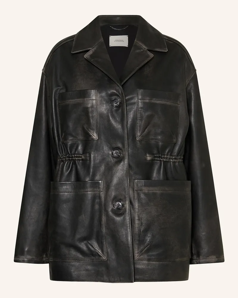 Dorothee Schumacher Lederjacke Sleek Statement schwarz Schwarz