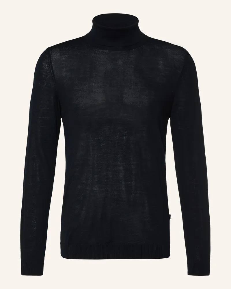 Maerz Rollkragenpullover Aus Merinowolle blau Dunkelblau