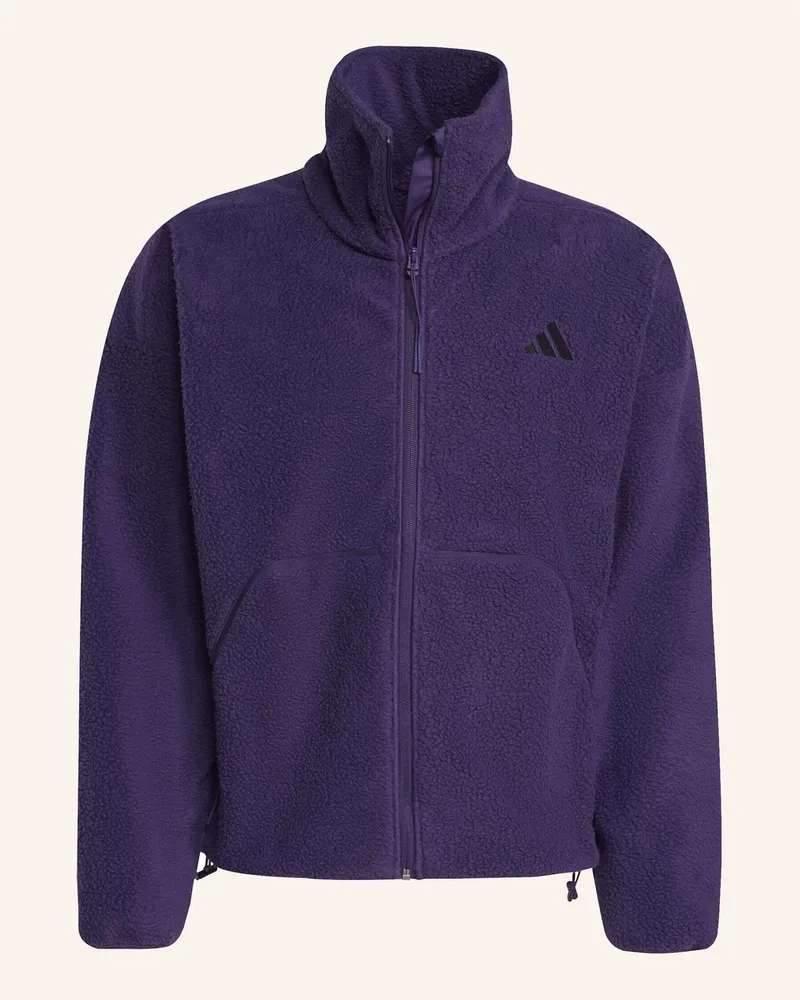 adidas CITY TECH HIGH PILE FLEECEJACKE MIT DURCHGEHENDEM REISSVERSCHLUSS Lila
