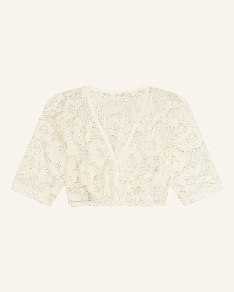 Sportalm Dirndlbluse Mit Spitze weiss Creme