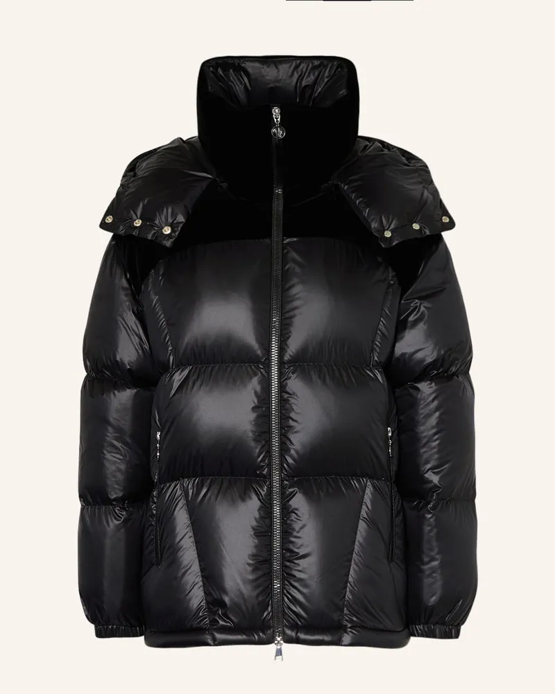 Moncler Daunenjacke MEANDRE im Materialmix mit abnehmbarer Schwarz