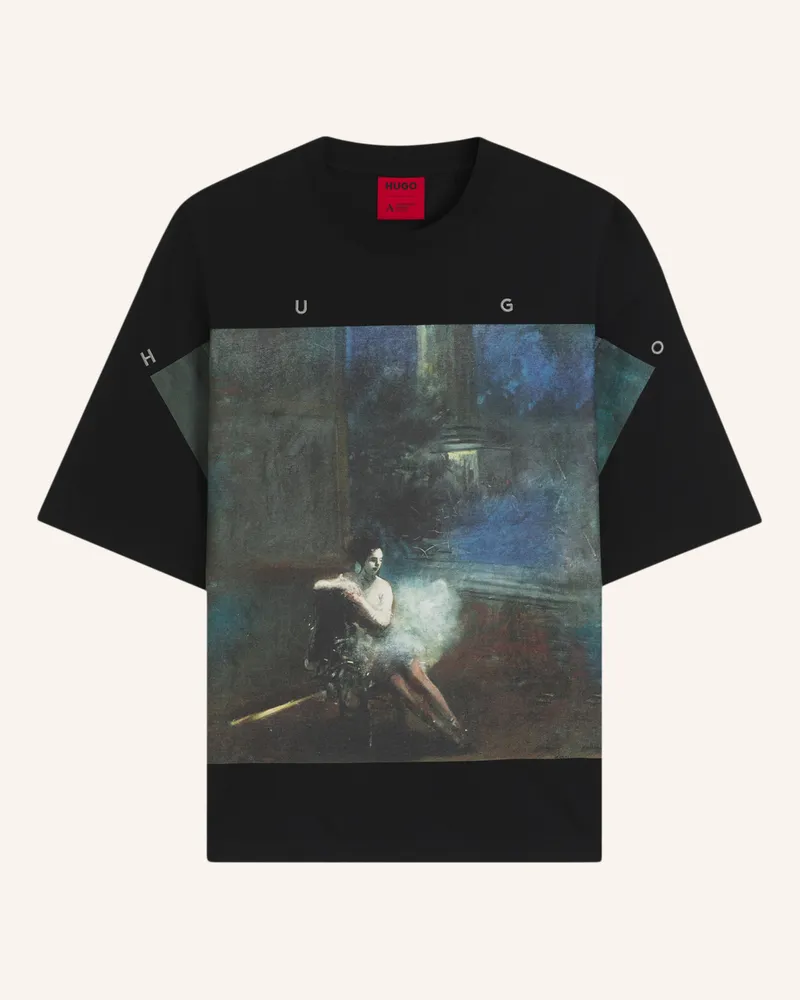HUGO BOSS T-Shirt DABILO Oversize Fit Schwarz