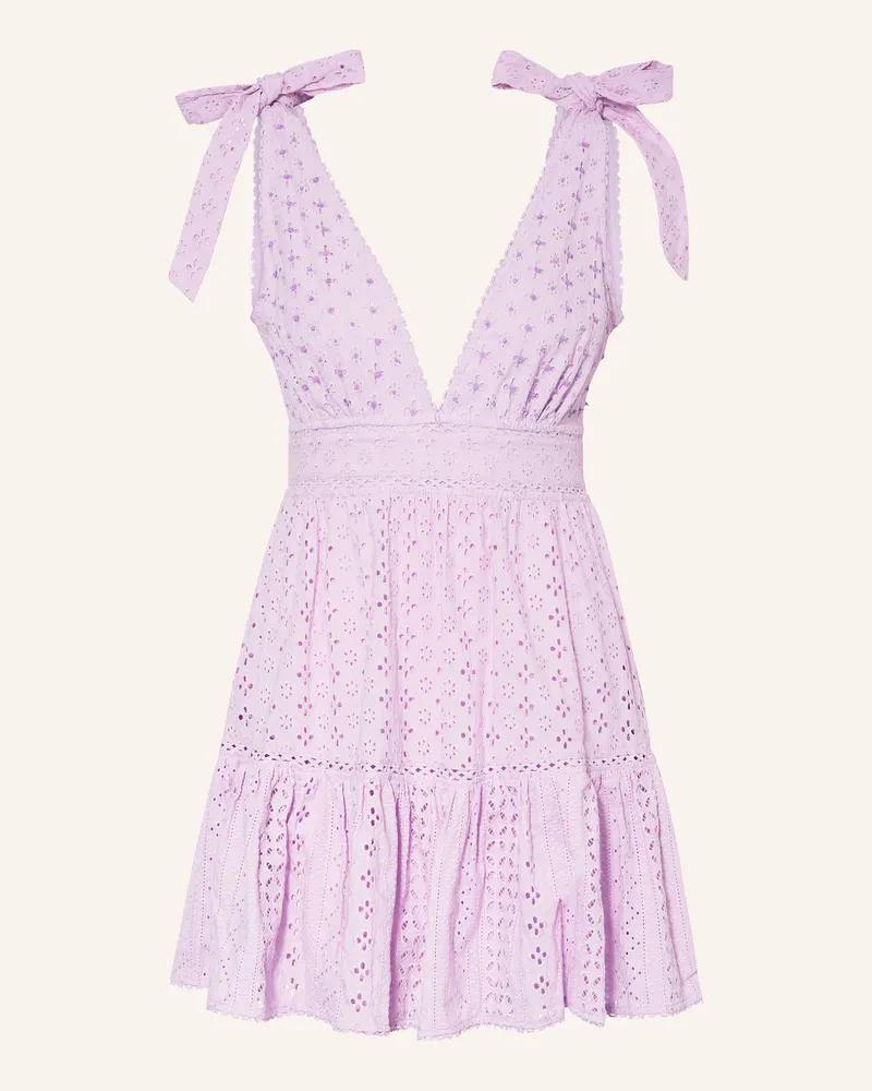Poupette St Barth Strandkleid CARA mit Schmuckperlen Helllila