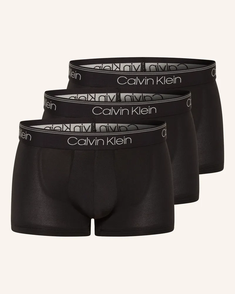 Calvin Klein 3er-Pack Boxershorts Micro Stretch Low Rise schwarz Schwarz