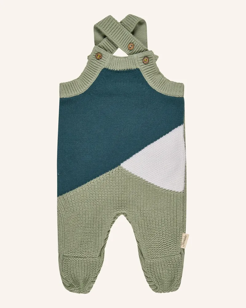 Sterntaler Strickstrampelhose Colorblock gruen Grün