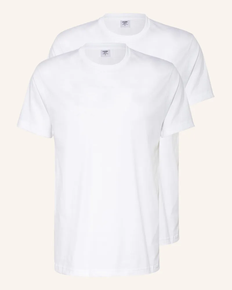 Calida 2er-Pack T-Shirts Natural Benefit weiss Weiss