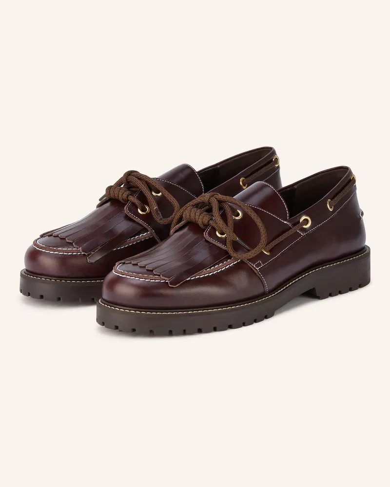 Claudie Pierlot Bootsschuhe braun Dunkelbraun