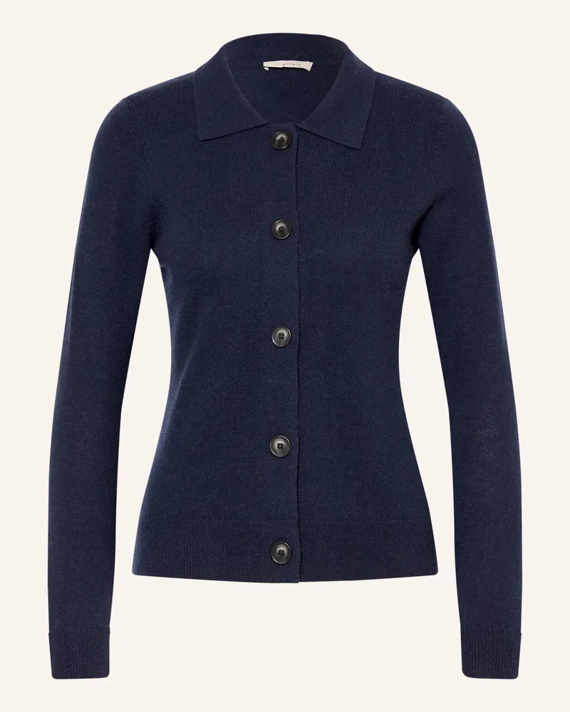 lilienfels Strickjacke Mit Cashmere blau Dunkelblau
