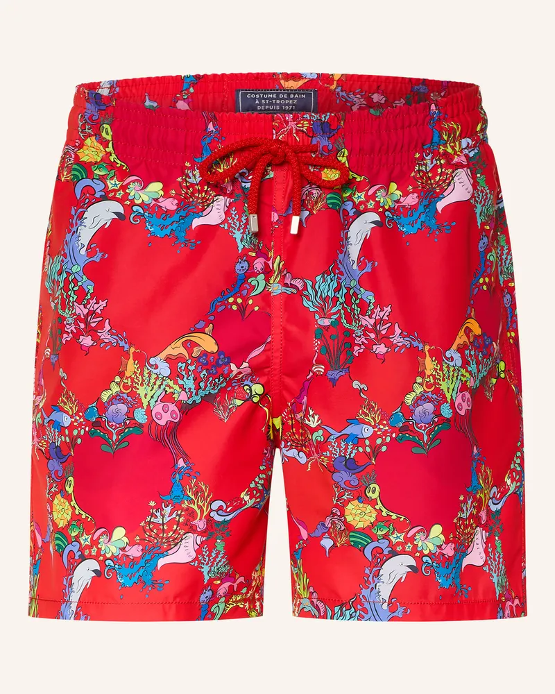 Vilebrequin Badeshorts Moorea rot Rot