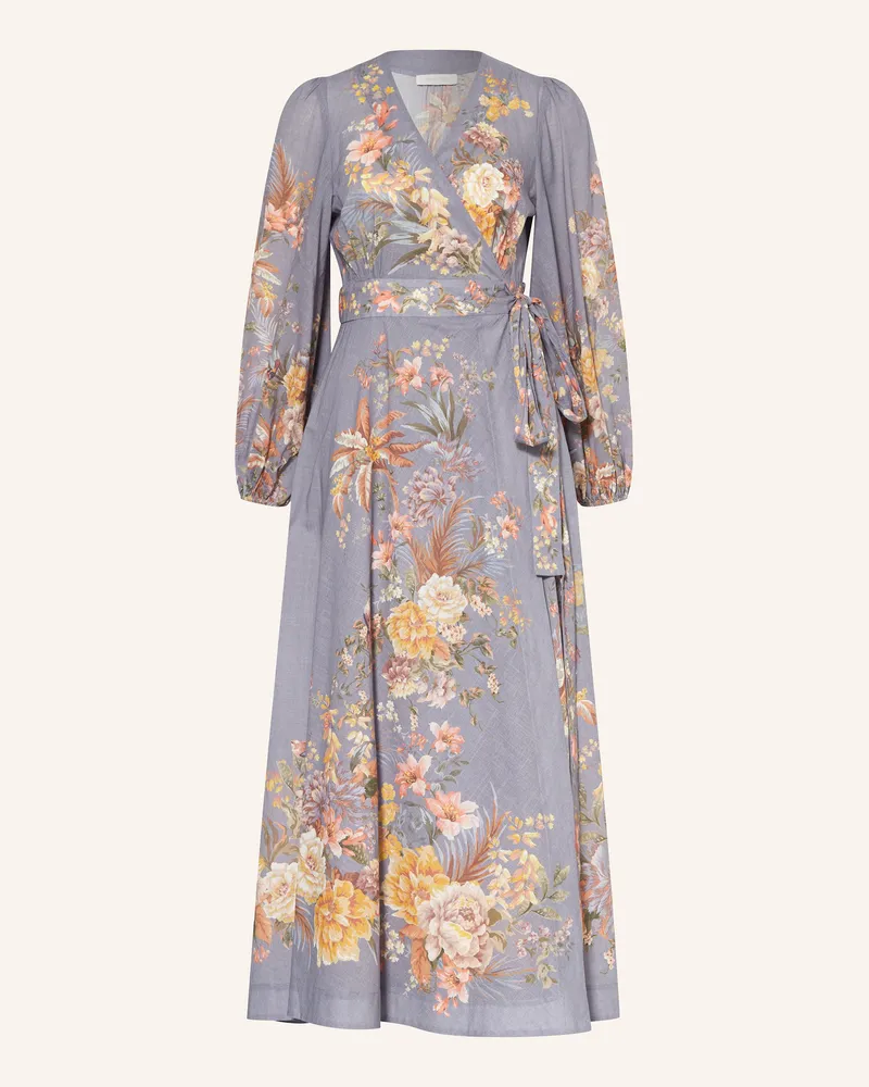 Zimmermann Wickelkleid TALLOW Blaugrau