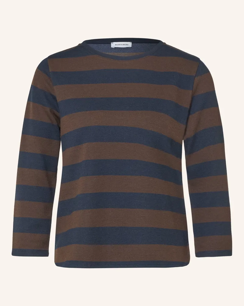 More & More Shirt Mit 3/4-Arm braun Dunkelblau