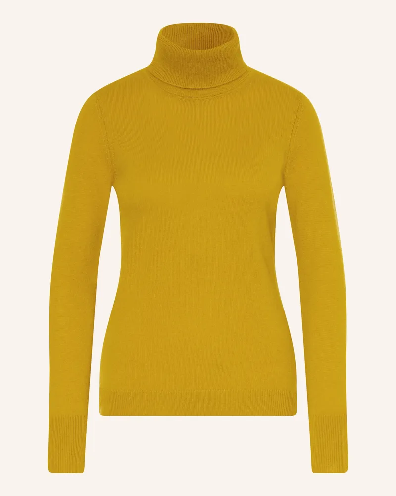 Darling Harbour Rollkragenpullover Aus Cashmere gelb Dunkelgelb