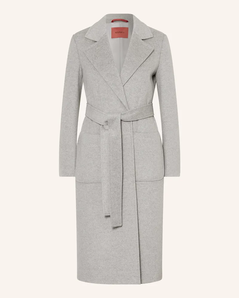 MAX&Co. Wollmantel RUNAWAY Hellgrau