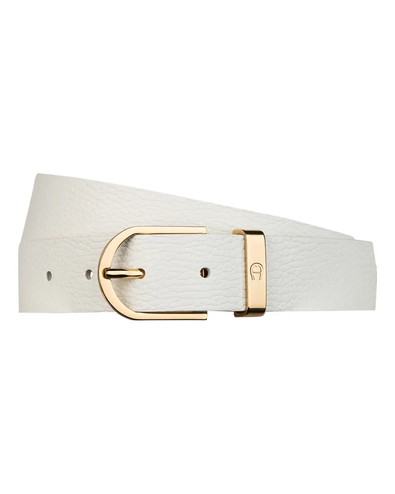 Aigner Ledergürtel Weiss