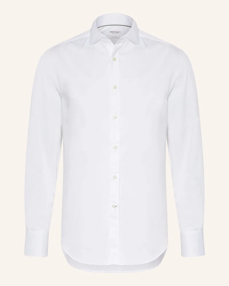 Brunello Cucinelli Hemd Slim Fit Weiss