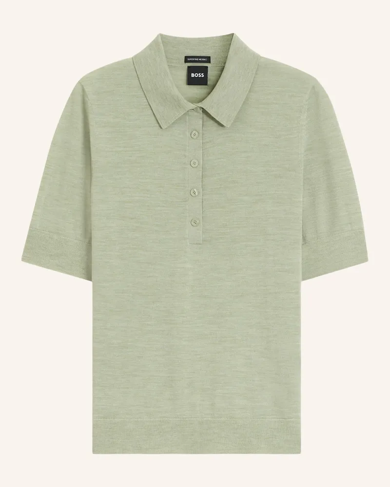HUGO BOSS Poloshirt Fidenka Aus Merinowolle gruen Grün