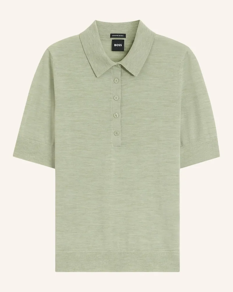 HUGO BOSS Poloshirt Fidenka Aus Merinowolle gruen Grün