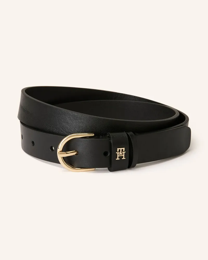 Tommy Hilfiger Ledergürtel schwarz Schwarz