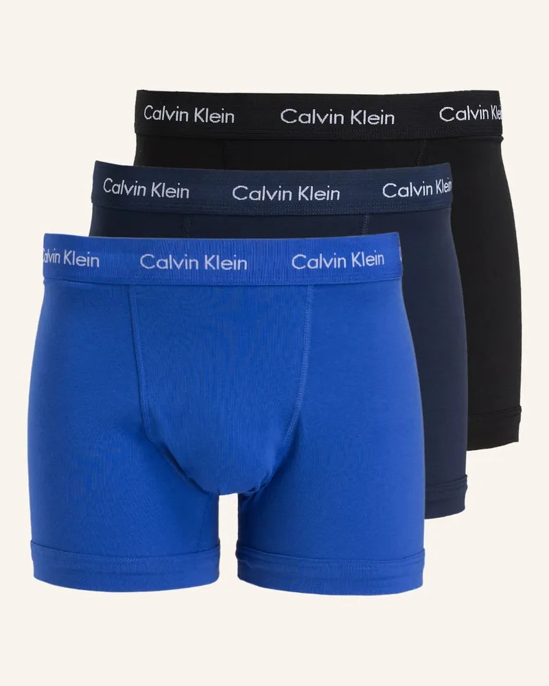 Calvin Klein 3er-Pack Boxershorts COTTON STRETCH Blau