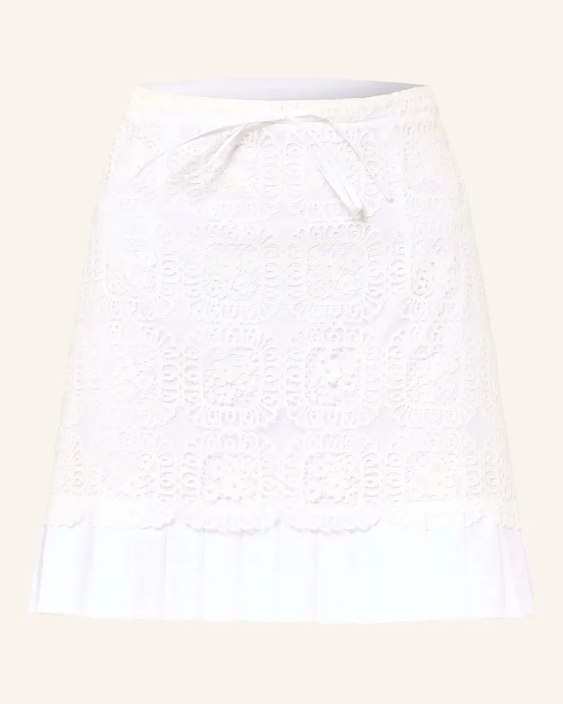 Claudie Pierlot Rock im Materialmix Weiss