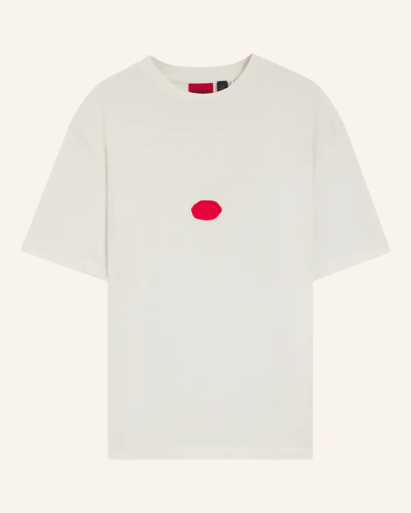 HUGO BOSS T-Shirt DIVIS Relaxed Fit Weiss
