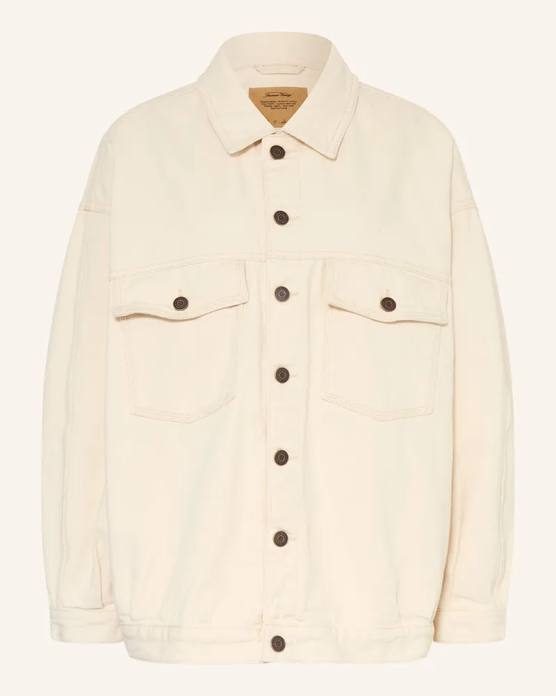 American Vintage Oversized-Jeansjacke weiss Ecru
