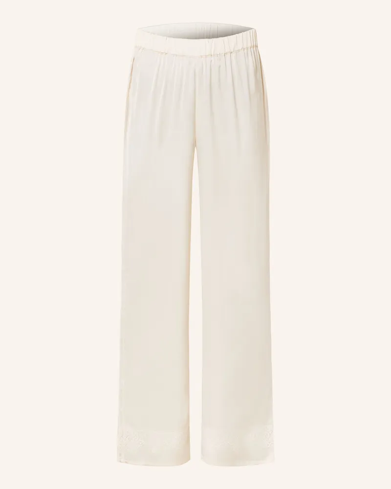 Simone Pérèle Schlafhose SATIN SECRETS aus Satin Creme