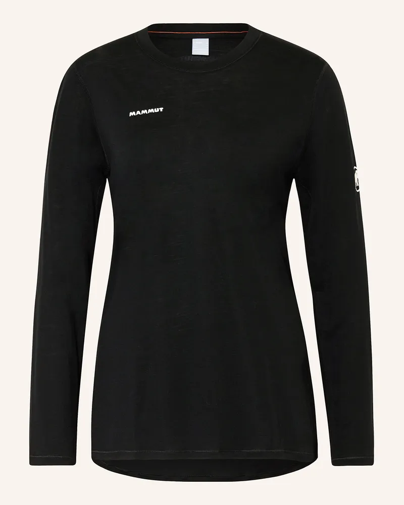 Mammut Longsleeve TREE WOOL mit Merinowolle Schwarz
