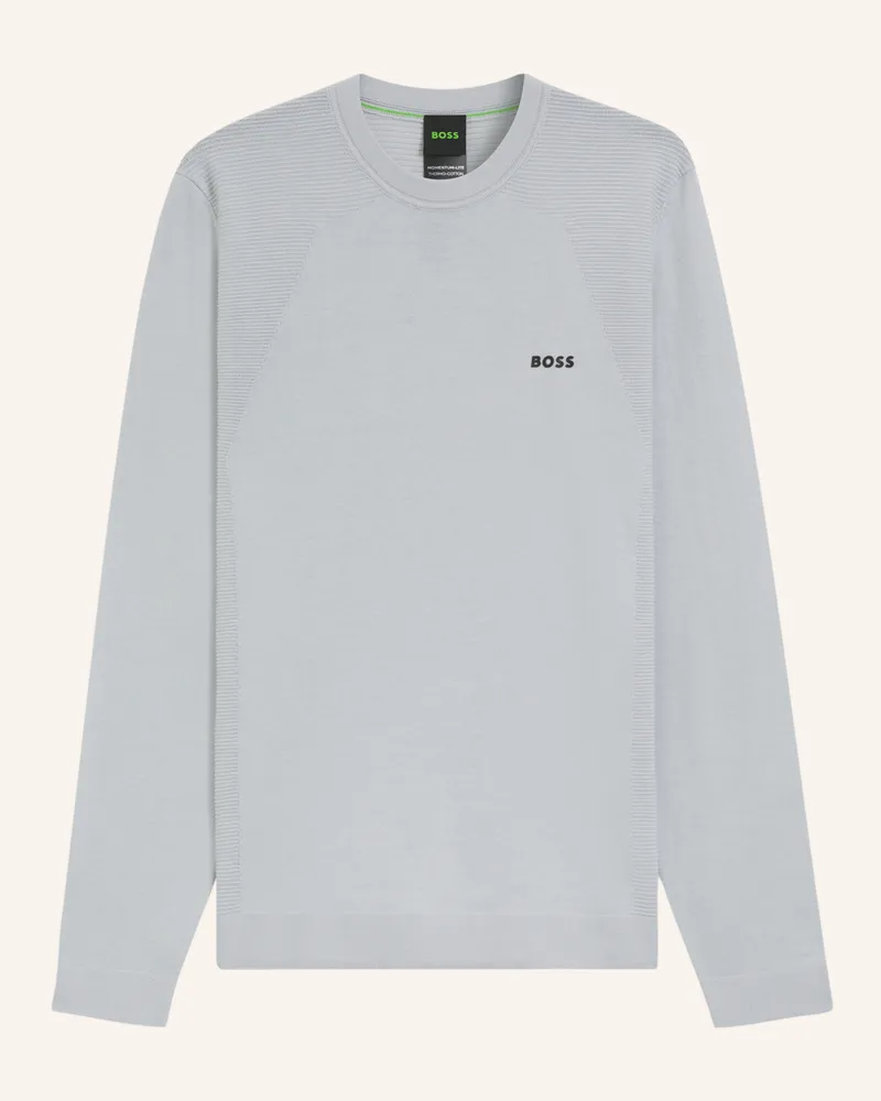 HUGO BOSS Pullover K_MOMENTUM-LITE CN Regular Fit Hellgrau
