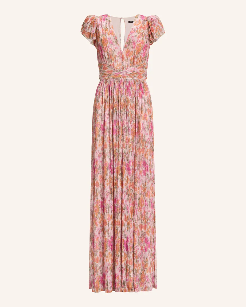 Swing Abendkleid mit Glitzergarn Rosa