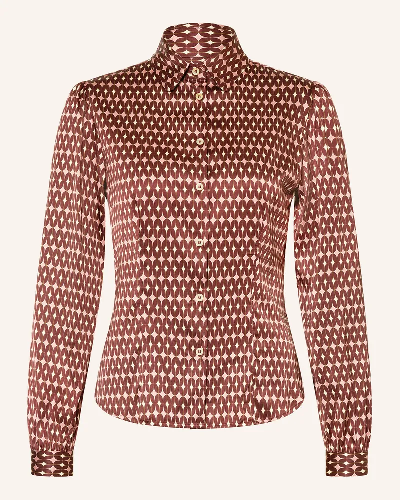 Robert Friedman Hemdbluse ISAN aus Satin Dunkelrot