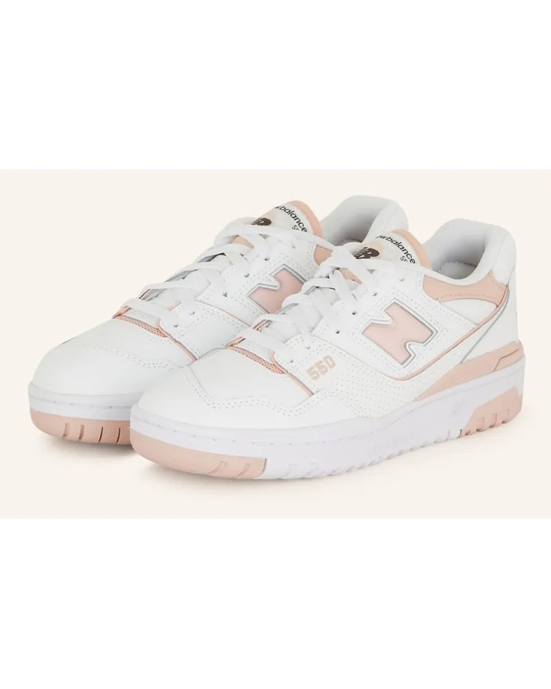 New Balance Sneaker 550 - WEISS/ ROSA Weiss