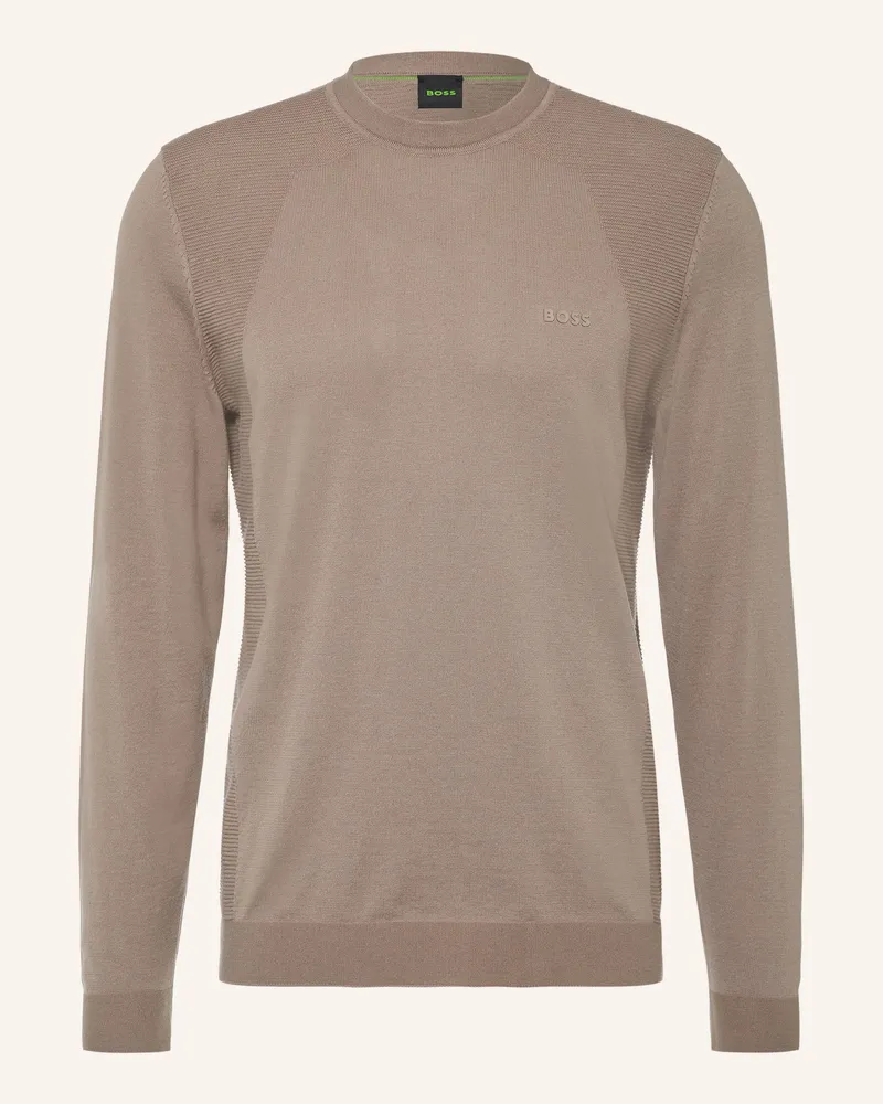 HUGO BOSS Pullover Momentum-Lite beige Khaki